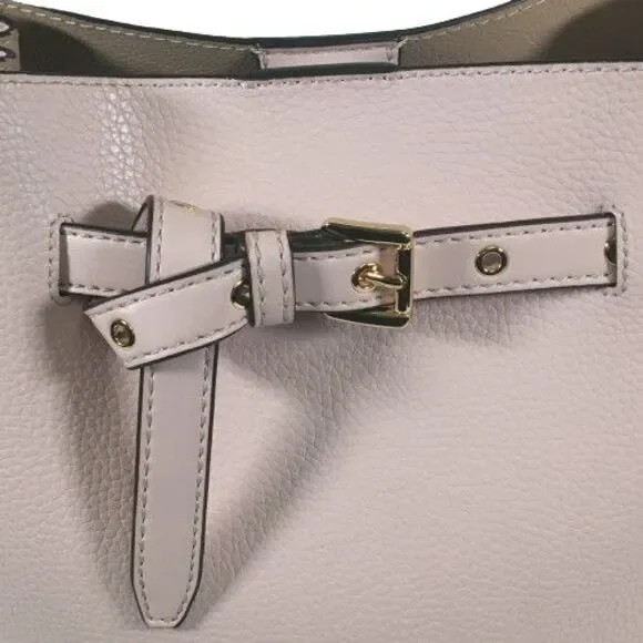 Michael Kors Small Pink Leather Bucket Crossbody Messenger Tote Bag Purse $348